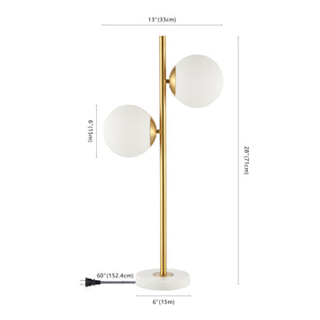 Amelie 28" Coastal Vintage Iron LED Table Lamp - JONATHAN Y